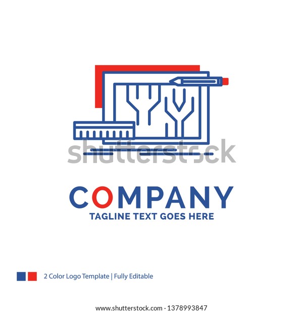 Company Name Logo Design Architecture Blueprint Stock Vector Royalty Free