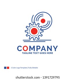 Company Name Logo Design For cd, disc, install, software, dvd. Blue and red Brand Name Design with place for Tagline. Abstract Creative Logo template for Small and Large Business.