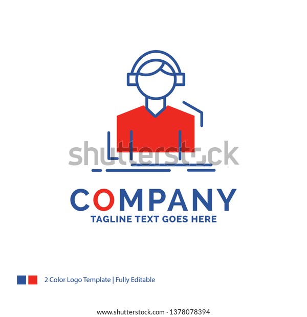 Company Name Logo Design Engineer Headphones Stock Vector Royalty