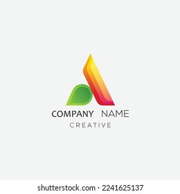 ilustración de gradiente de diseño del logotipo de nombre de empresa 