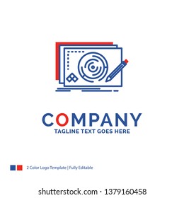 Company Name Logo Design For Level, design, new, complete, game. Blue and red Brand Name Design with place for Tagline. Abstract Creative Logo template for Small and Large Business.
