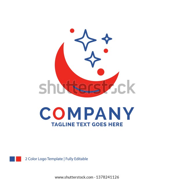 Company Name\
Logo Design For Moon, Night, star, weather, space. Blue and red\
Brand Name Design with place for Tagline. Abstract Creative Logo\
template for Small and Large\
Business.