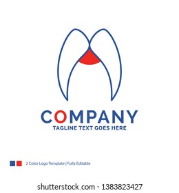 Company Name Logo Design For moustache, Hipster, movember, male, men. Blue and red Brand Name Design with place for Tagline. Abstract Creative Logo template for Small and Large Business.
