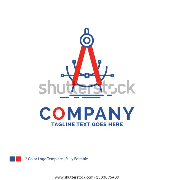 Company Name Logo Design For Precision, accure,\
geometry, compass, measurement. Blue and red Brand Name Design with\
place for Tagline. Abstract Creative Logo template for Small and\
Large Business.