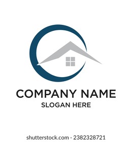 Company name logo design simple concept Premium Vector