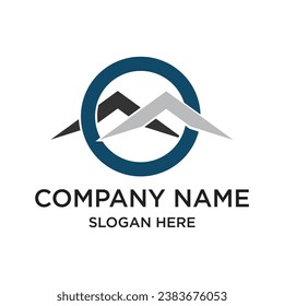 Company name logo design simple concept Premium Vector