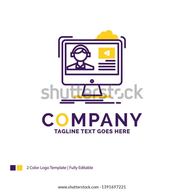 Company Name Logo Design Tutorials Video Stock Vector Royalty