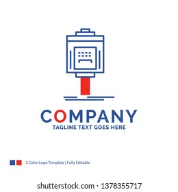 Company Name Logo Design For valet, parking, service, hotel, valley. Blue and red Brand Name Design with place for Tagline. Abstract Creative Logo template for Small and Large Business.