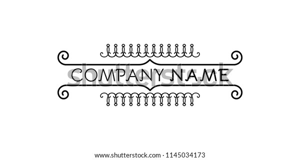 Company name\
logo. Flourish symbol. Original dividers. Abstract element for\
template. Vector illustration, flat\
design