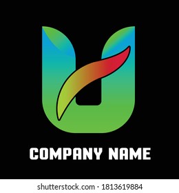 Company name and U logo design