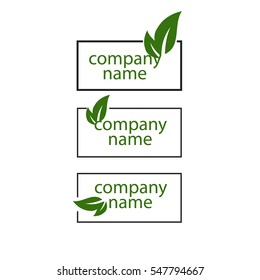 company name vector eco logo
