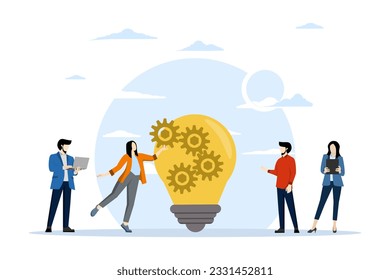 Company newcomer concept, personnel, new employee adaptation. Businessman greeting new team member. First day at company, new employee training. Flat vector illustration on a white background.