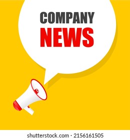 Company News. Company News Banner. Concept News Update. Flat Style Vector Illustration.