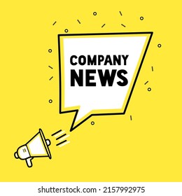 Company News. Company News Banner. Concept News Update. Vector Illustration Company News Label.