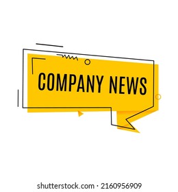 Company News. Company News Banner With. Flat Style Vector Illustration.