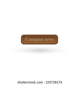 Company News brown vector button for a site