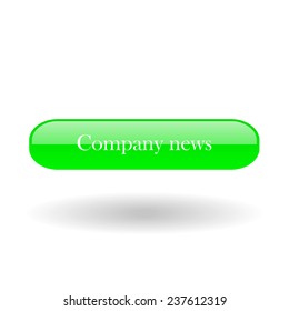 Company news green vector button for a site