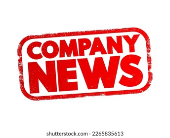 Company News - information, updates, or announcements related to a particular company, text concept stamp