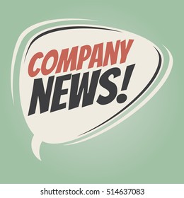 company news retro speech balloon