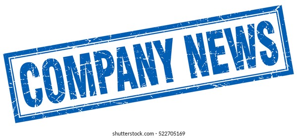 Company News. Stamp. Square Grunge Isolated Company News Sign