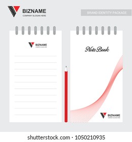 Company note book design vector 