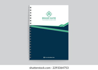 Company notebook cover design and blue color
