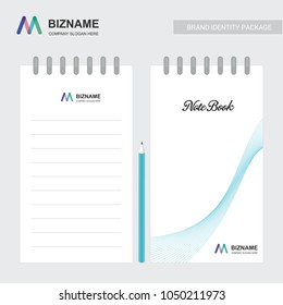 Company notebook with a unique design vector 