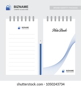 Company notebook with a unique design vector 
