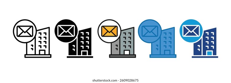 Company Notice Icon Set Multiple Style Collection