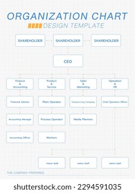 Company Organization Chart. Company Structure business hierarchy diagram corporate organizational structure graphic elements, Modern infographic vector illustration.