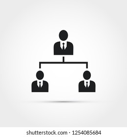 Company organization hierarchy vector illustration
