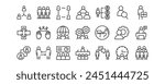 Company organization related vector icons collection on white background.