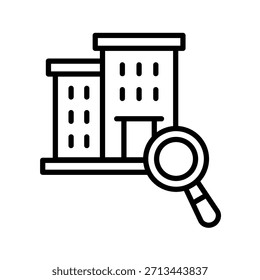 Descripción general de la empresa Icono de esquema Ilustración vectorial