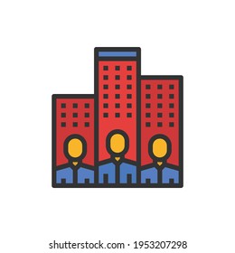 Company People Business Teamwork Icon Vector Illustration .