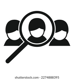 Company people icon simple vector. Target audience. Customer digital