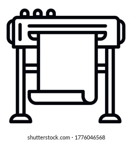 Company plotter icon. Outline company plotter vector icon for web design isolated on white background