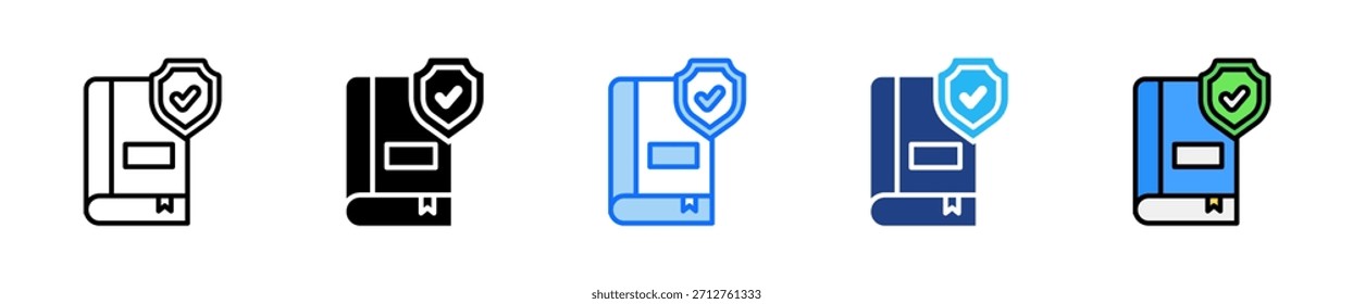 Company Policy Icon Set Multiple Style Collection