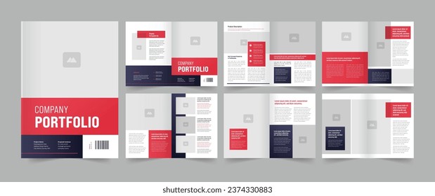 Company portfolio, multipurpose portfolio, architecture portfolio template design.