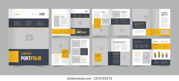 company portfolio template, landscape architecture portfolio layout template, company portfolio brochure layout