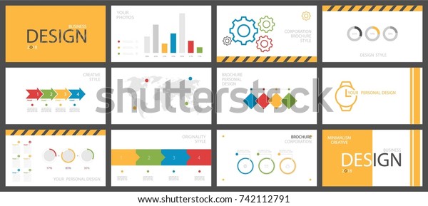 Firmenprasentation Geschaftsbericht Broschure Layout Design Vorlage Stock Vektorgrafik Lizenzfrei