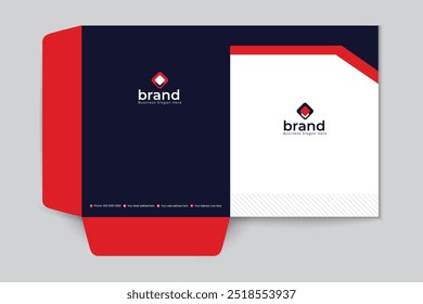 Design de vetor de pasta de apresentação da empresa