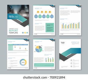 company profile ,annual report , brochure , flyer, page layout template,and business info chart element template