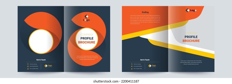 Company Profile Brochure Cover Design Template Stock Vector (Royalty ...