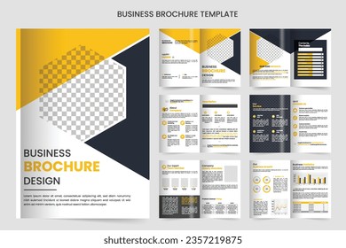 company profile brochure design minimal multipage business brochure template design annual report, creative design Multipurpose template with cover