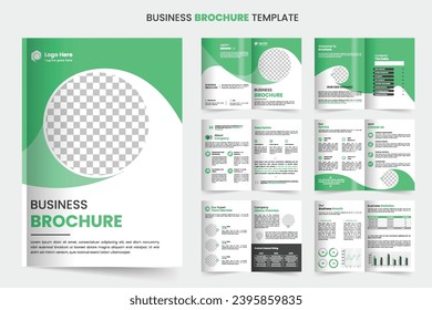 Diseño del folleto del perfil de la empresa, diseño mínimo de la plantilla de folletos comerciales de varias páginas, informe anual, perfil de la empresa corporativa, diseño de plantilla editable