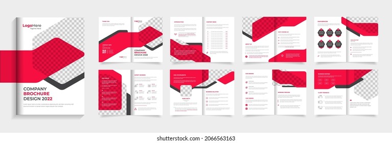 Company profile brochure design template, business and corporate layout vector