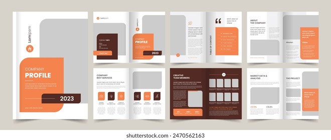 Company Profile Brochure Layout, Business Brochure Template