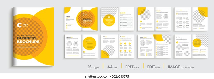 Company profile brochure template design, multipage creative business brochure deisgn