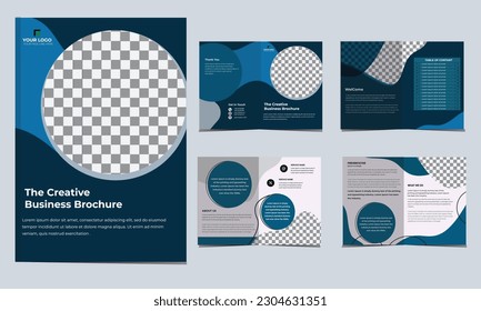 company profile brochure template layout design, 08 pages corporate brochure design template, Minimal Business Brochure template design