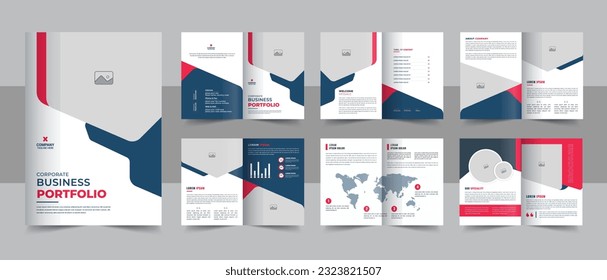 Company profile brochure template layout design, multipage business brochure design, template layout design for modern business brochure